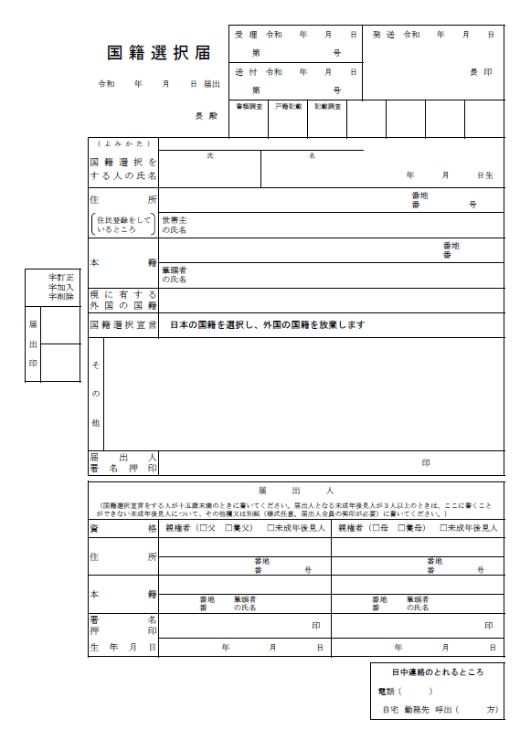 国籍選択